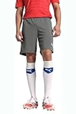 PUMA Fotboll teamRISE shorts herr grå vit storlek M