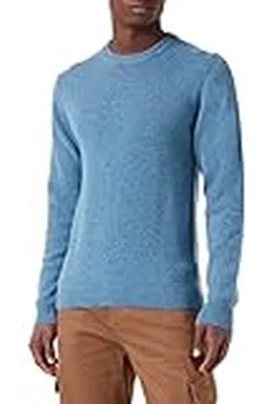 Casual Friday Herr Karl Crew Neck Bounty stickad tröja, 1940301/äkta marinblå melge, 3XL