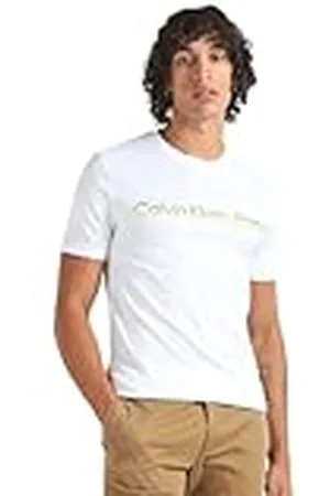 Calvin Klein Jeans Herr blandad institutionell logotyp T-shirt S/S stickade toppar, , XXS