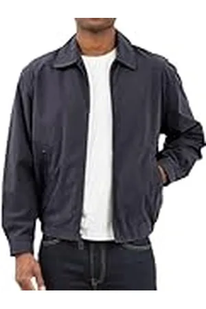 London Fog Auburn Golfjacka med dragkedja fram för män, normala och stora storlekar, Marinblått Xsp, 4XL stor