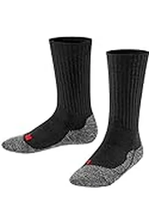 Falke Unisex barn, aktiva varma vandringsstrumpor, ull, svart, grå, många andra färger, förstärkta barnstrumpor utan mönster, ventilerande, tjocka mot svett för aktiva barn, 1 par