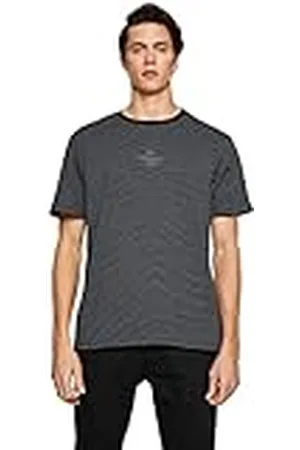 Koton Kortärmad T-shirt med Cykel Ringning, Svarta Rader (9S9), M Män, , M