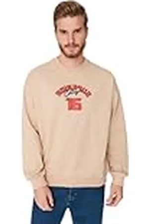 Trendyol Herr rund hals med slogan vanlig tröja, , S