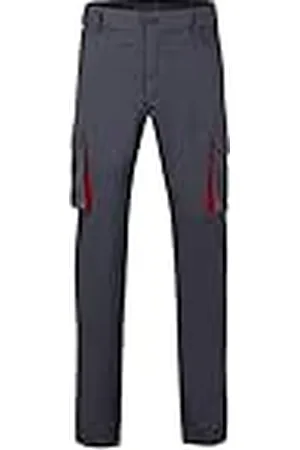 Velilla Unisex 103024s pantalón tvåfärgad flerfärgade Gris Y Rojo Talla stretchbyxor, tvåfärgade, flera fickor, , storlek 48, 40 DE