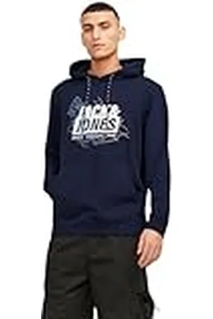 JACK & JONES Huvtröja för män logotyp huvtröja, , S