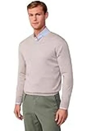 Hackett GMD Merino Silk V-tröja för män, , XS