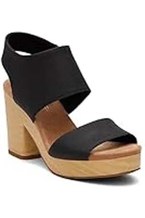TOMS Dam Mallorca blockplattform atletiska sandaler casual hög klack 7,6 cm och upp - brun, , 9.5