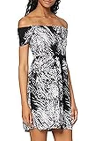 Urban classics Damklänning axellös, samlad – dam smoked off shoulder klänning, , XS