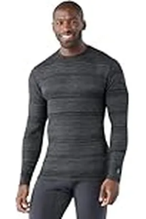 Smartwool Herr klassisk termisk merino baslager besättning, svart färgskift, stor, , L