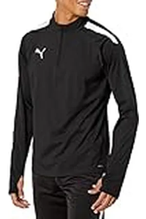 PUMA TeamLIGA 1/4 dragkedja för män, Svart- vit, M