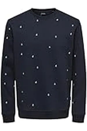 Only & Sons Onsdave Reg AOP Crew Neck Sweat CS träningsoverall herr, , M