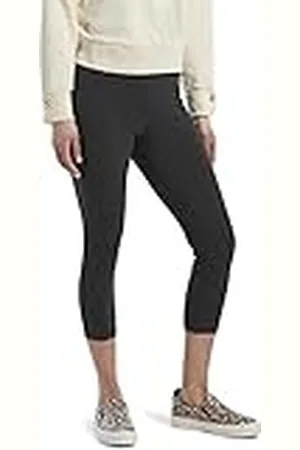 HUE Wide Waistband för kvinnor, Blackout Cotton Capri-leggings, blandade strumpor, , L