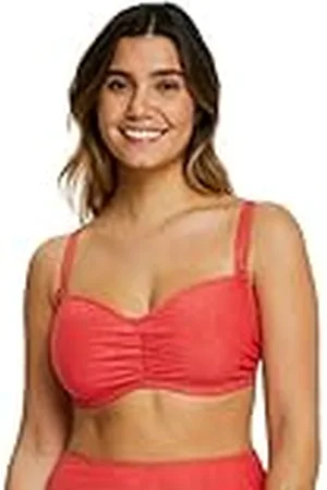 Sans Complexe Bandeau baddräkt med bygel, Bask in Bliss-modell, Poppy röd, 90D, , 75D