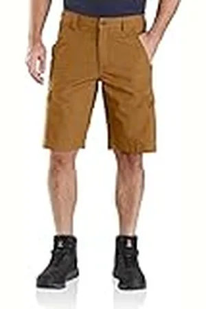 Carhartt Rugged Flex, avslappnad passform, ripstop, cargo-arbetsshorts, Brun, 32W