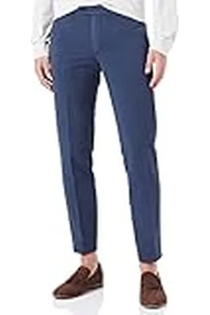 Hackett Herr bomull Tencel Chino byxor, marinblå blazer, 31W/30L, , 31W x 30L