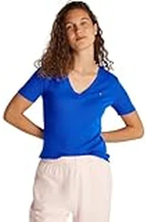 Tommy Hilfiger Dam NY SLIM CODY V-NK SS WW0WW40584, blå, XXXL, , 3XL