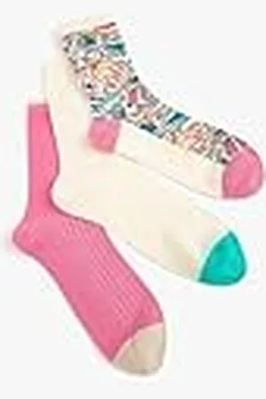 Koton Women 3-pack blommiga strumpor set, , One Size