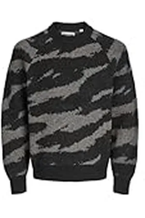 JACK & JONES JCOCAMDEN Jacquard stickad crew neck, , XL