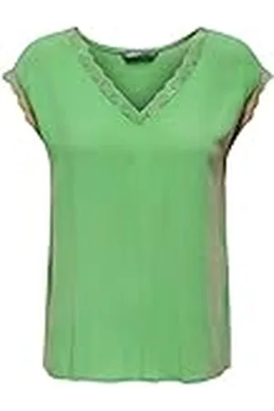 ONLY Dam onljasmina S/S V-hals spets Noos Ptm topp, , S