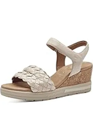 Tamaris Dam komfort 8-88308-42 415 Wedge platåsandal bekväm multibredd vardagssko festlig elegant kilsandaler, 38 EU bred, , 38 EU Weit