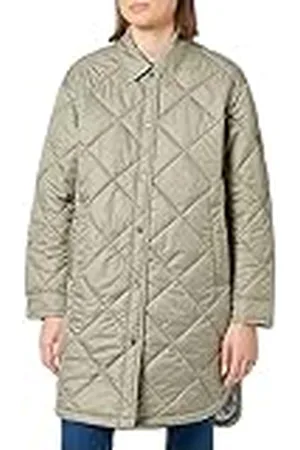 Camel Active Lång quiltad jacka för kvinnor i overshirt-stil rock, , 48