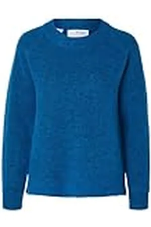 SELECTED Dam Slflulu Ls Knit O-Neck B Noos tröja, , XS