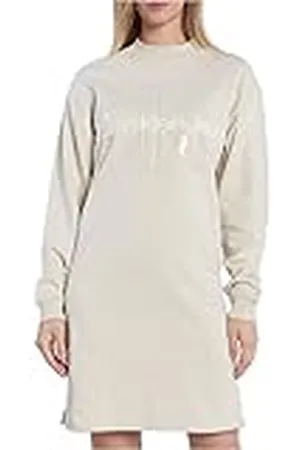 Calvin Klein Jeans glossy monogram Crew Neck klänning dam, , M