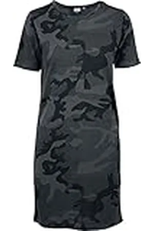 Urban classics Camo Tee klänning för kvinnor, finns i mörk camo, storlekar XS till 5XL, , S