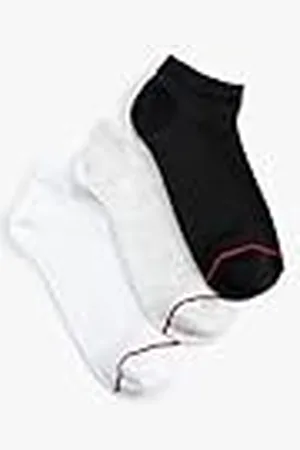 Koton Kvinnor 3-pack basic multicolor strip detalj stövel strumpor set, , One Size