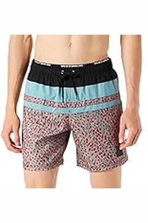 PUMA Herr Heritage Stripe Mid Shorts Boardshorts, Rosa kombo, L