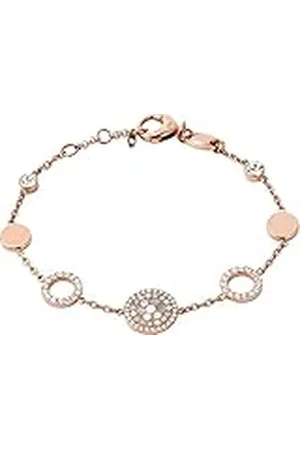 Fossil Armband För Kvinnor, 19 Cm + 2,5 Cm Förlängning Rosa, Roséguld Pärlemor, Rostfritt Stål Armband, JF01739791