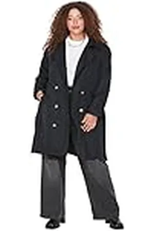 Trendyol Plus Size Trench Coat – Brun – Dubbelbröst, , 44