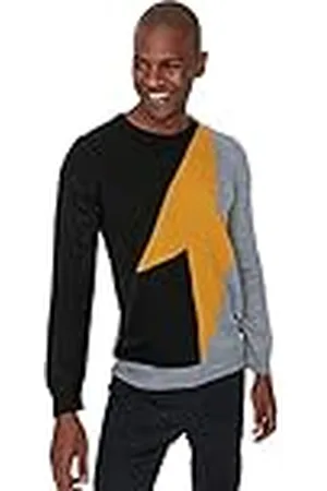 Trendyol Herr rund hals färgblock smal tröja sweatshirt, , S, , S