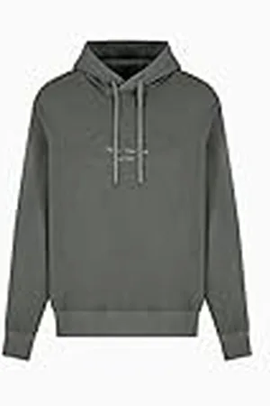 Armani Exchange Mäns Urban heights, cornely logo signatur, tröja med huva, svart, S, , S