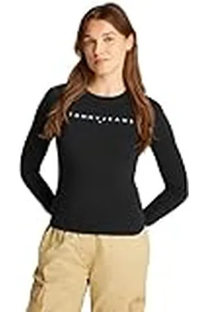 Tommy Hilfiger Dam TJW smal linjär t-shirt LS EXT DW0DW19434 L/S t-shirt, , XL, , XL
