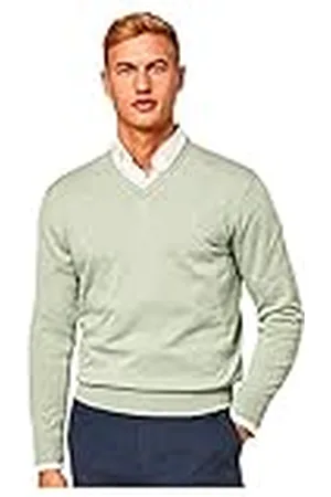 Hackett Herr bomull siden v-ringad jumper, , XL