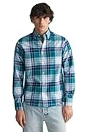 GANT Herr reg arkiv Oxford Check skjorta med button-down-krage, , XL