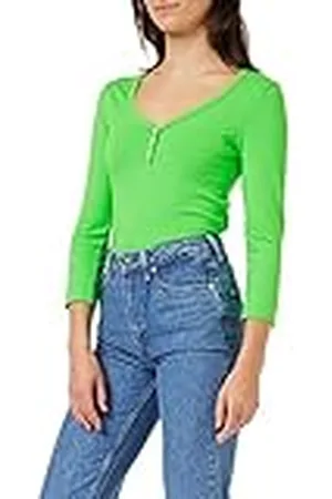 Tommy Hilfiger Slim 5x2 Rib Henley 3/4 dam S, , L