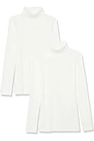 Amazon Dam slim fit lager långärmad stickad ribbad polotröja topp (finns i plusstorlek), paket med 2, , XX-Large