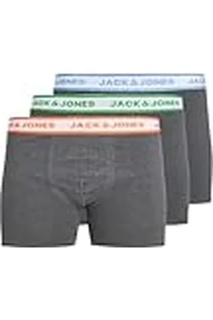JACK & JONES Jacmilo boxershorts för män, 3-pack, boxershorts, mörkgrå melange/förpackning: DGM-DGM, XL, , XL