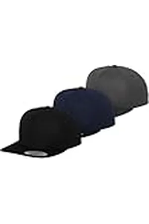 Flexfit Unisex vuxen en storlek klassisk snapback 3-pack svart, marinblå, mörkgrå, , one size