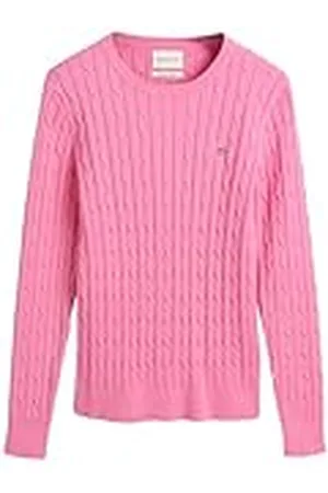 GANT Stretch bomull kabel C-hals, , XS