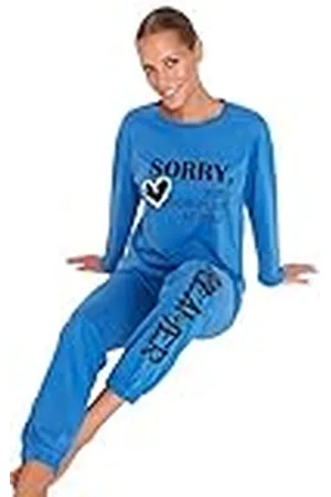 Trendyol Dam enkel mellanstickad T-shirt-byxor pyjamasset, , M
