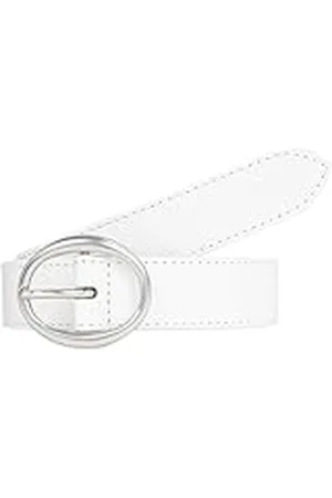 Calvin Klein Jeans dam klassiska runda LTHR bälte 25 mm K60K611985 bälten, vit, 115, , 115