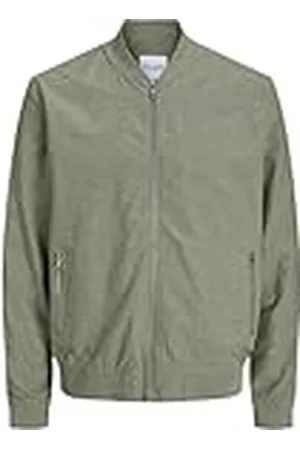 JACK & JONES JACK&JONES herr JJESUMMER linne bomber SN bomberjacka, djup ljusgrön/detalj: melange, M, , M