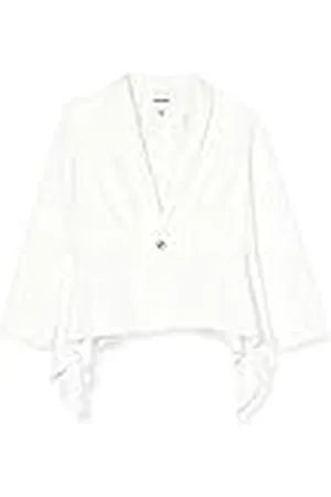 Unique 21 UNIK 21 Frill Hem Blazer, vit, 26 (6 st) dam