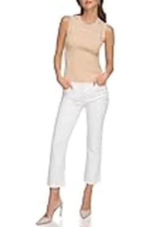 DKNY Dam mesh ärmlös stickad topp, , X-Large, , XL