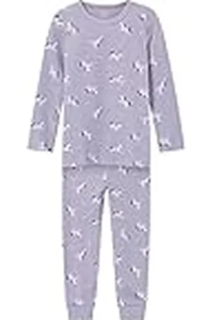 NAME IT Bestseller A/S Nmfnightset lavendel enhörning rib noos fot flicka, , 110-116