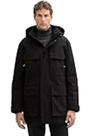 TOM TAILOR Herr 1042268 Parka, 2999-svart, L, , L