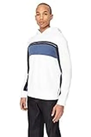 Armani Exchange Oborstad ekologisk bomull trefärgad tröja med huva Tröja med huva XS